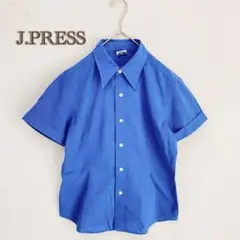 【ジェイプレス/J.PRESS】半袖　シャツ　コットン　【9】青　レディース　綿