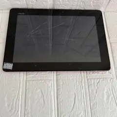 ASUS 赤　レッド　タブレット 画面ひびあり