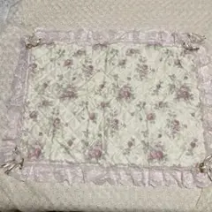 花柄キルティングレースマット