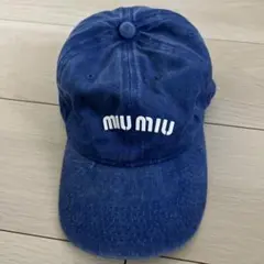 試着のみ　ミュウミュウ　キャップ　ネイビー✖︎ベージュ 2025年最新】miumiu キャップ ネイビーの人気アイテム - メルカリ