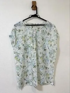 花柄 半袖トップス　4L