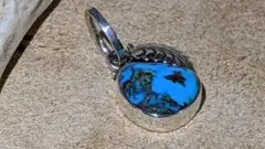 ナバホ Sterling タ−コイズ Leaf トップ