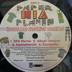 レア盤M.I.A. Paper Planes Homeland Security