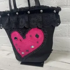 Think Bee シンクビー Just Heart ハート　刺繍　ハンドバッグ