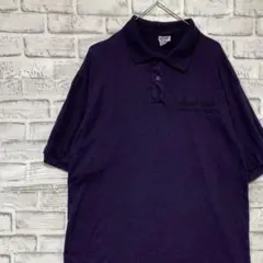 USA製90sヴィンテージポロシャツシングルステッチ　ネイビー半袖古着　L 15