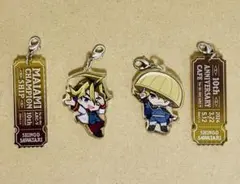 遊戯王ARC-V　コラボカフェ本舗　沢渡シンゴ　チケット風アクキーABセット