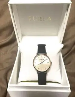 ❤️FURLA❤️腕時計 ピンクゴールド ネイビー ビジネス 電池交換済み