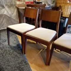 木製ダイニングチェア 4脚セット