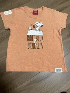 スヌーピー Tシャツ サイズ100 オレンジ
