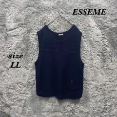ESSEME エシーム (LL) ニットベスト フロントポケット付
