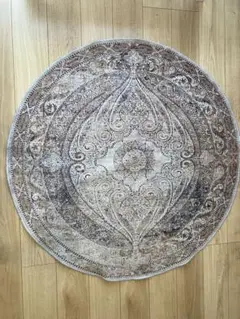 ペルシャデザインの円形ラグ 120cm