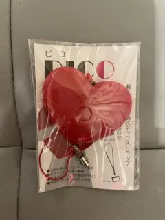 新品　収納式ネックストラップ　PICO ハート　赤