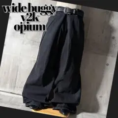 y2k opium widebuggy black jeans gimmick