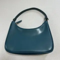 ワンハンドルカラーショルダーバッグ BLUE