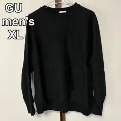 GU メンズ　ヘビーウェイトビッグスウェットプルオーバー　344124 黒　XL