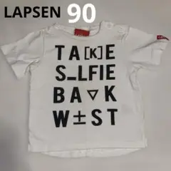 LAPSEN テキストプリント Tシャツ 90