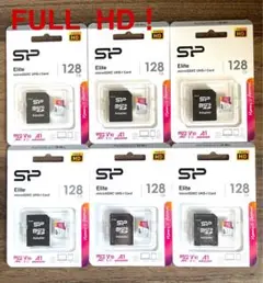 microSDカード 128GB (FULL HD)シリコンパワー【6個セット】