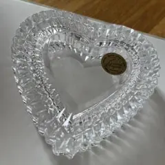 フランス製クリスタルガラス（Cristal d’Arques）　ハート型小物入れ