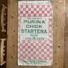 ★ヴィンテージ★ フィードサック 飼料袋 チェッカー
