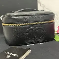 ✨美品✨ CHANEL シャネル バニティバッグ ポーチ キャビアスキン ポーチ