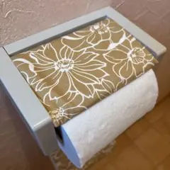 3155【2点100円、3点200円引き】花柄トイレットペーパーカバー