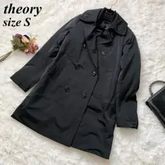 【美品】theory セオリー ダウンコート ダブル リブ ブラック 黒 S