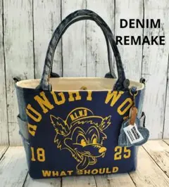 ハンドメイド　バッグ　デニムバッグ　トートバッグ