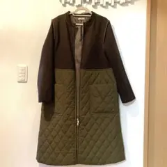 キルティング キルト ロング コート 切り替え