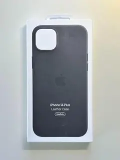 【新品】純正 iPhone 14 Plus レザーケース・ミッドナイト①