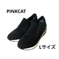 PINKCAT 厚底スニーカー Lサイズ 黒 ブラック