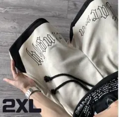 高品質スウェードメンズハーフパンツ　モード　ストリート　秋冬　ダンス　韓国 黒