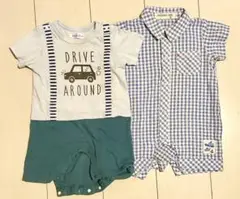 クロワッサンべべ ・ベビーザらス ベビー服2枚セット80センチ