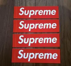 Supreme ステッカー 4枚セット 赤　12