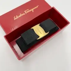 未使用級✨箱付 サルヴァトーレフェラガモ バレッタ ヴァラリボン ブラック
