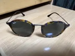 レイバン サングラス ウィメンズ べっ甲ブルー 裏面ブルーミラーレンズ
