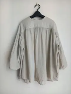 ★美品★nanouniverse ナノユニバース　綿麻ブラウス　七分袖