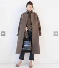 Deuxieme Classe victorian チェスターコート ブラウン