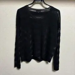 00s theory lame swiching sheer knit