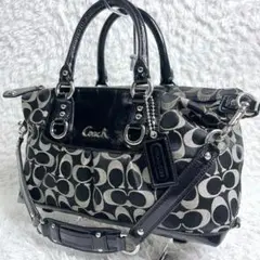 COACHコーチ 2WAYワンショルダーバッグ シグネチャー ブラック y2k