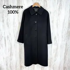 美品 yuya Kimi カシミヤ100% ロング チェスターコート ブラック