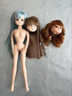 リカちゃん　ジャンク　セット　日本製ヘッド3点　タカラ中国製ボディ