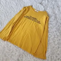 DDABONG ロンT 長袖 Tシャツ 黄色 イエロー 英字 フリーサイズ