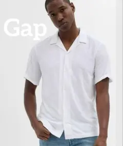 GAP リラックスフィット 半袖シャツ ホワイト