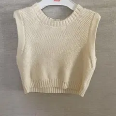 UNIQLO ベビー　ニット　ベスト　ホワイト　80cm