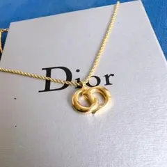 激レア、ヴィンテージ Dior CDロゴネックレス ゴールド