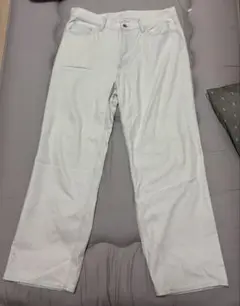 UNIQLO ホワイト ストレートデニム 35 メンズ　値段交渉あり⭕️