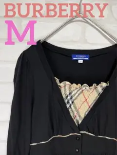 バーバリー BURBERRY BLUE LABEL カーディガンブラック