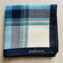 NEWYORKER チェック柄 ハンカチ 44cm