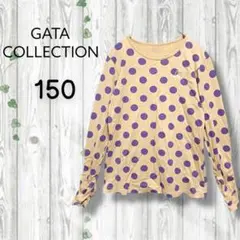 gita collection　千趣会　長袖カットソー　水玉　ドット　綿Tシャツ