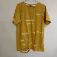 EsquiloBranco　エスキロブランコ　半袖Tシャツ　ダメージ加工　黄色